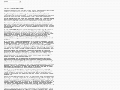 thepoliticalbeekeeperslibrary.org snapshot