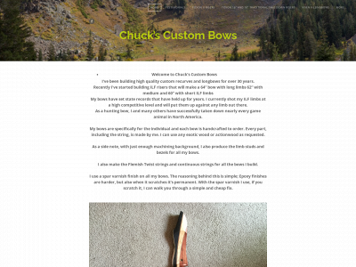 www.chuckscustombows.com snapshot