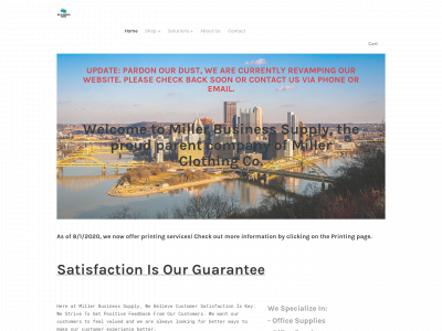 www.millerbusinesssupply.com snapshot