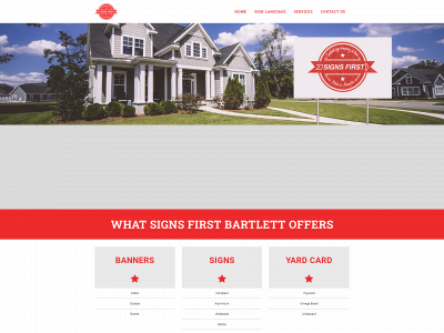 signsfirstbartlett.com snapshot