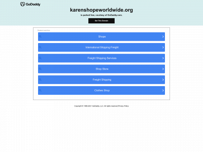karenshopeworldwide.org snapshot