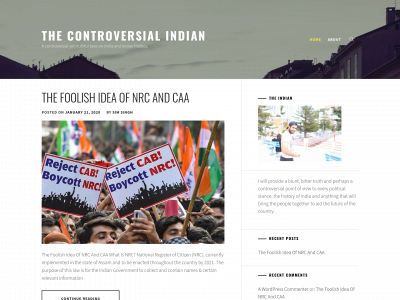 thecontroversialindian.com snapshot
