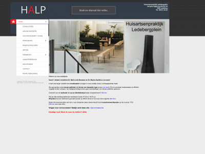 huisartsenpraktijkledeberg.be snapshot