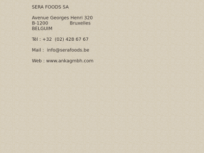 serafoods.be snapshot