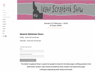 www.idahoscrapbookshow.com snapshot