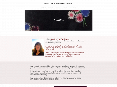 www.justinewolfwilliams.com snapshot