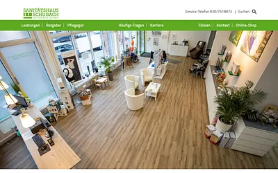 sanitaetshaus-schubach.de snapshot