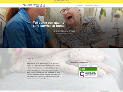 angelshomecareltd.com snapshot