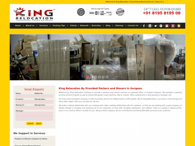 www.kingrelocation.in snapshot