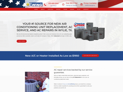 ewingairconditioningheating.com snapshot