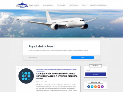 flyinghighonpoints.com snapshot