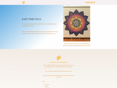 easytimeyoga.com snapshot