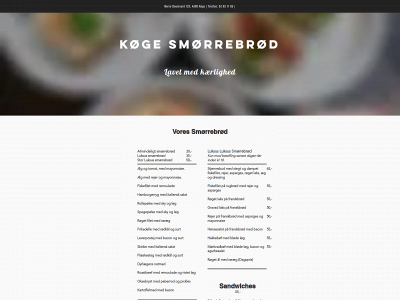 køgesmørrebrød.dk snapshot