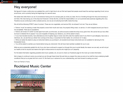 rocklandmusic.com snapshot
