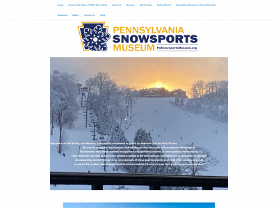 pasnowsportsmuseum.org snapshot