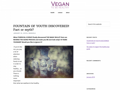 vegantobehealthy.com snapshot