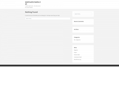 wemustcreate.net snapshot