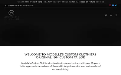 modellescustomclothiers.com snapshot