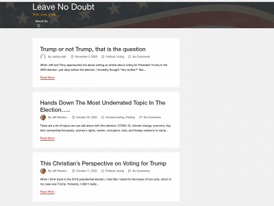 leavenodoubt.blog snapshot