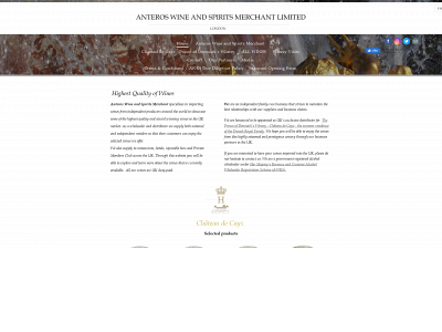 anteroswineandspirits.com snapshot