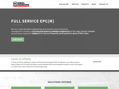samuelengineering.com snapshot