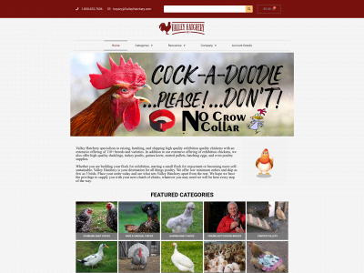 valleyhatchery.com snapshot