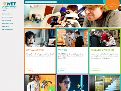 wetsciencecenter.org snapshot