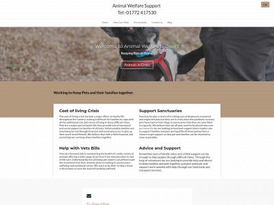 animalwelfaresupport.org snapshot