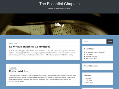 theessentialchaplain.com snapshot
