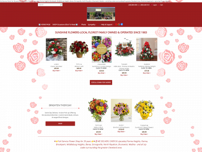 www.sunshineflowers.net snapshot