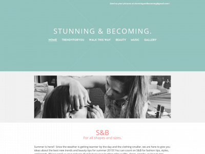 stunningandbecoming.com snapshot