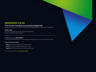 sjoelekker.co.za snapshot
