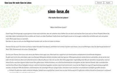 sinn-lose.de snapshot