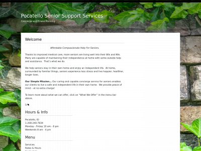 pocatelloseniorsupportservices.com snapshot