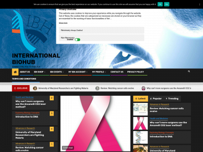 internationalbiohub.com snapshot