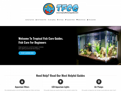 tropicalfishcareguides.com snapshot