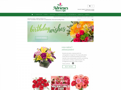 www.adrienesflowers.com snapshot