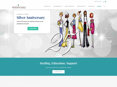 womenincharge.org snapshot