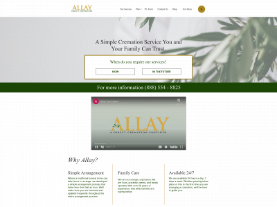 www.allaycremation.com snapshot