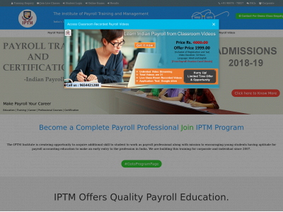 www.iptm.org.in snapshot