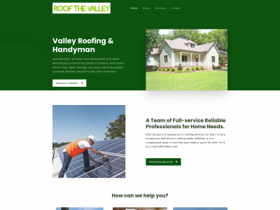 www.roofthevalley.com snapshot