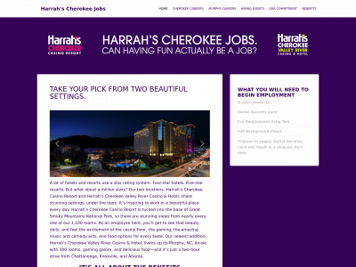 harrahscherokeejobs.com snapshot