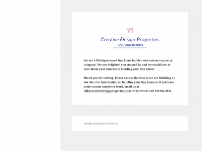 creativedesignproperties.com snapshot