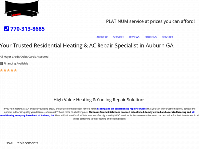 platinumcomfortsolutions.com snapshot