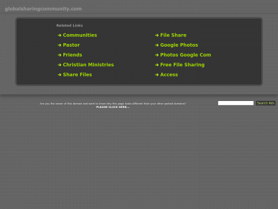 globalsharingcommunity.com snapshot