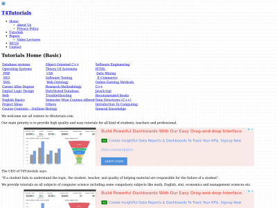 t4tutorials.com snapshot