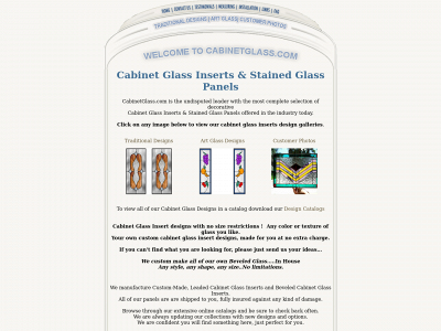 cabinetglass.com snapshot