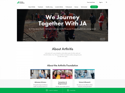 arthritis.org snapshot