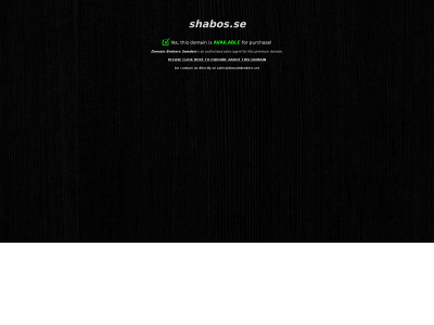 shabos.se snapshot