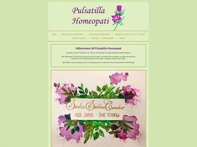 pulsatillahomeopati.se snapshot